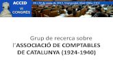 Grup de recerca sobre - ACCID MIRO.pdf · Grup de recerca sobre lASSOCIACIÓ DE COMPTABLES DE CATALUNYA (1924-1940. Primer Congrés Català de Comptabilitat Barcelona, 1926 ... Número