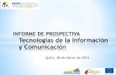 Observatorio Ecuador Digital, ODSIC - Tecnologías de la ......2019/11/01  · 1) Retraso en la adopción de las TIC y en el desarrollo de la industria TIC en Ecuador 2) La visión