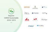 Reporte CARSO Sustentable 2018 / 2019 · 2020. 8. 11. · Grupo CARSO Sustentable unifica una cultura corporativa enfocada en el Desarrollo Sustentable alineada con los Objetivos