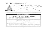Romería del 1 de Mayo FIESTAS MAYO · 2013. 9. 21. · JORNADA DE CONFRATERNIDAD EN ZARAGOZA El día 21 de febrero, se celebró el encuentro de Hermanos de Monlo-ra en Zaragoza.