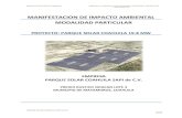 MANIFESTACION DE IMPACTO AMBIENTAL · 2014. 4. 28. · manifestacion de impacto ambiental modalidad particular proyecto: parque solar coahuila 19.8 mw empresa parque solar coahuila