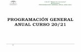 PROGRAMACIÓN GENERAL ANUAL CURSO 20/21colemigueldecervantes.es/profesorado/profesorado/... · programaciÓn general anual 2020/2021 Í n d i c e 1. propuestas de mejora para el curso