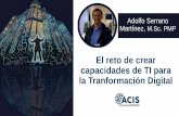 Adolfo Serrano Martínez, M.Sc. PMP...• Monetización de APIs • Renovación del core: Modernización de aplicaciones y plataformas. • Estabilidad, escalabilidad, seguridad. •