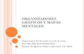 ORGANIZADORES GRÁFICOS Y MAPAS MENTALES...llamadas mapas mentales creadas por el Ingles Tony Buzan, investigador de los procesos de la inteligencia, el aprendizaje, la creatividad