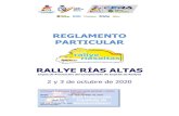Reglamento Rallye Rias Altas 2017...Las Prescripciones Comunes de los Campeonatos, Copas y Trofeos de España (en adelante, PCCCTCE). El Reglamento Técnico del CERA TERRAMUNDIS. El