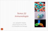 Tema 22 Inmunología...Tema 22 2 Ana Molina Sistema inmune.Barreras Composición del SI: órganos, células, moléculas Antígenos y anticuerpos Funcionamiento del sistema inmune Inmunología