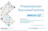 Presentación SuccessFactors...estrategia de la organización? • ¿Cuál es el tiempo aproximado entre que se contrata una persona y ésta se vuelve productiva? • ¿Estás usando