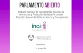 PowerPoint Presentation - IDAIPQROO...Los 10 principios de un Parlamento Abierto Conforme a la Declaración sobre la Apertura Parlamentaria, existen una serie de principios rectores