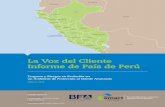 La Voz del Cliente Informe de País de Perú...2 THE SMART CAMPAIGN Prólogo 4 1. Introducción 6 Sobre el Proyecto «La Voz del Cliente» 6 Protección al Consumidor en el Sector