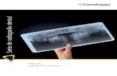 Serie de radiografía dental...una radiografía panorámica normal. En una radiografía panorámica correcta, el maxilar inferior tiene una forma de "U", los cóndilos están situados