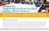 Perú, aprendiendo sin límitesPrimaria (835 estudiantes). De los docentes participantes en el estudio, el 56% de docentes imparten secundaria y un 42% primaria. Del total de docentes,