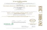 Certifica a: TECNOLÓGICO NACIONAL DE MÉXICO ISO 50001 : 2018 · 2021. 2. 22. · NMX-J-SAA-50001-ANCE-IMNC-2018 ISO 50001:2018 Sistemas de gestión de la Energía — Requisitos.