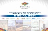 INFORME DE RENDICIÓN PÚBLICA DE CUENTAS INICIAL 2021...INFORME AUDIENCIA DE RENDICIÓN PBLICA DE CUENAS - INICIAL 2021 - 4 - RENDICIÓN PÚBLICA DE CUENTAS INICIAL 2021 1. INTRODUCCIÓN