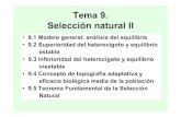 Tema 9. Selección natural IIbioinformatica.uab.es/base/documents/base/GP_TEMA09.pdf · 2006. 7. 31. · Tema 9. Selección natural II • 9.1 Modelo general: análisis del equilibrio