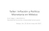 Taller: Inflación y Política Monetaria en México...–La canasta tiene: 283 conceptos genéricos y 308 conceptos de gasto. –Los 283 genéricos se agrupan 48 ramas de actividad