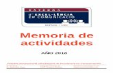 Memoria de actividades · 2019. 3. 29. · Pág. 01 Memoria de actividades 1. Introducción La Cátedra Internacional URV/Repsol de Excelencia en Comunicación nació en 2007 a partir