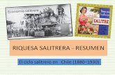RIQUESA SALITRERA - RESUMEN€¦ · El ciclo salitrero en Chile (1880–1930) es un mineral que se utilizaba como abono fertilizante en la agricultura y como componente en la elaboración