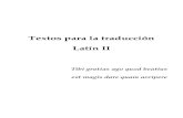 Textos para la traducción Latín II