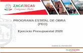 PROGRAMA ESTATAL DE OBRA (PEO) Ejercicio Presupuestal 2020