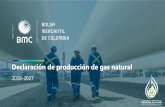 Declaración de producción de gas natural