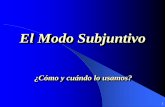 El Modo Subjuntivo - UFSC