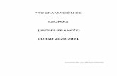 PROGRAMACIÓN DE IDIOMAS (INGLÉS-FRANCÉS) CURSO 2020 …
