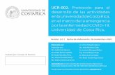 UCR-002. Protocolo para el desarrollo de las actividades ...