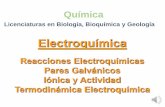 Reacciones Electroquímicas Pares Galvánicos Iónica y Actividad