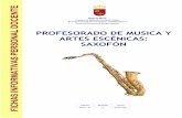 PROFESORADO DE MUSICA Y ARTES ESCÉNICAS: SAXOFÓN