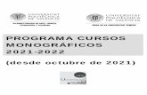 PROGRAMA CURSOS MONOGRÁFICOS 2021-2022