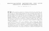EDUCACIÓN MUSICAL DE LOS INDIOS AMERICANOS