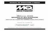 SERIE MODELO MTX80HDR - Multiquip
