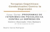 Terapias Cognitivas- Conductuales Contra la Depresión