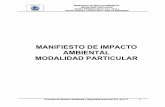MANIFIESTO DE IMPACTO AMBIENTAL MODALIDAD PARTICULAR