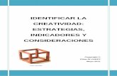 IDENTIFICAR LA CREATIVIDAD: ESTRATEGIAS, INDICADORES Y ...
