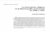 La heterodoxia religiosa en la historiografía mexicanista ...
