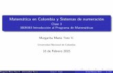 MatemÆtica en Colombia y Sistemas de numeración
