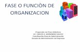 FASE O FUNCIÒN DE ORGANIZACION Escuela de Administración ...
