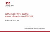 JORNADA DE PORTES OBERTES Grau en Infermeria Curs 2021/2022