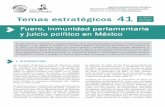 Fuero, inmunidad parlamentaria y juicio político en México