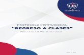 PROTOCOLO INSTITUCIONAL “REGRESO A CLASES”