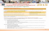 ESPECIALIDADES MÉDICAS INSCRIPCIONES 2019