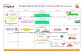 Calendario Escolar: Octubre 2019 Preescolar