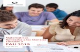 Matemáticas Aplicadas a las Ciencias Sociales II EAU 2019