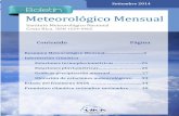 Boletín Meteorológico Setiembre 2014
