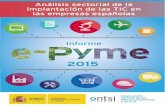 El informe e-Pyme 2015 de análisis sectorial de la