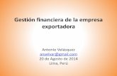Gestión financiera de la empresa exportadora