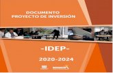 DOCUMENTO PROYECTO DE INVERSIÓN IDEP 2020-2024 …