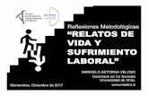 Reflexiones Metodológicas “RELATOS DE VIDA Y SUFRIMIENTO ...