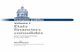 Comptes publics Volume 1 États financiers consolidés